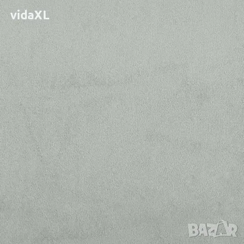 vidaXL Кушетка с възглавници, светлосива, кадифе, снимка 7 - Столове - 56147449