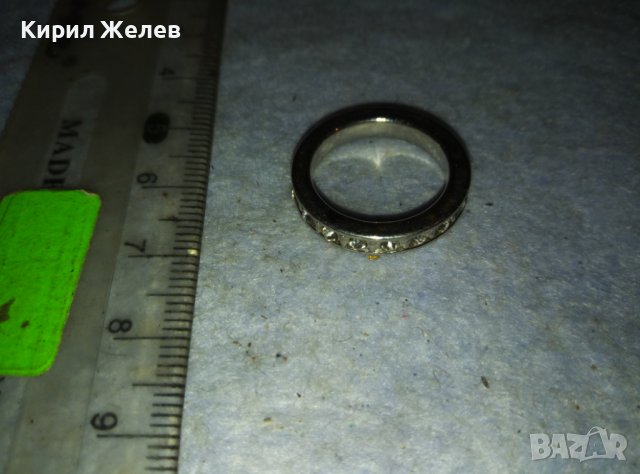 ФЕШЪН АРТ ПРЪСТЕН ХАЛКА БЛАГОРОДНА СТОМАНА с БЯЛА ПОЗЛАТА и ИСКРЯЩИ ФАСЕТИРАНИ ЦИРКОНИ 39257, снимка 9 - Пръстени - 42090155
