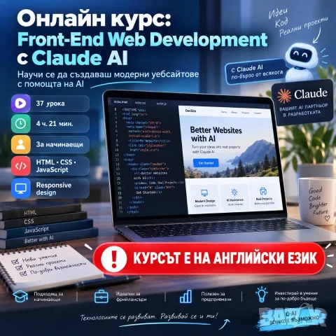 🔥 Онлайн курс: Front-End Web Development с Claude AI