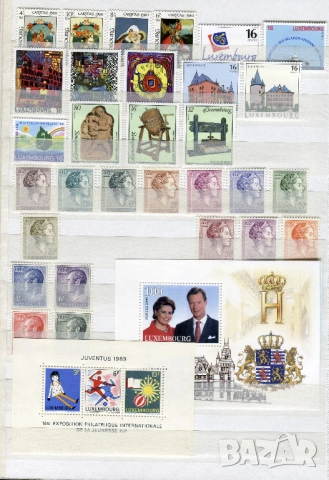 Албум SG A4 с 450 чисти марки (MNH) Сан Марино, Люксембург, Лихтенщайн, снимка 11 - Филателия - 52351916