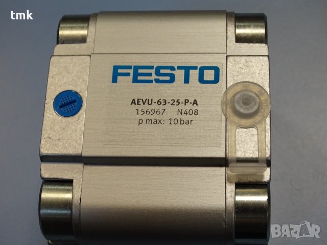 пневматичен цилиндър Festo AEVU-63-25-P-A compact air cylinder, снимка 7 - Резервни части за машини - 40528383