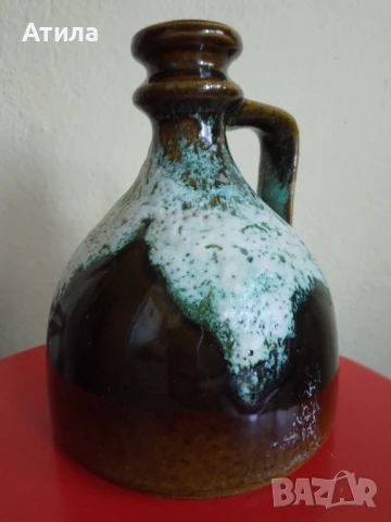 ваза немска керамика 20/16 см, снимка 3 - Антикварни и старинни предмети - 50872685