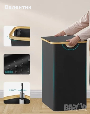 Кош за пране с 3 отделения, снимка 7 - Други стоки за дома - 52522288