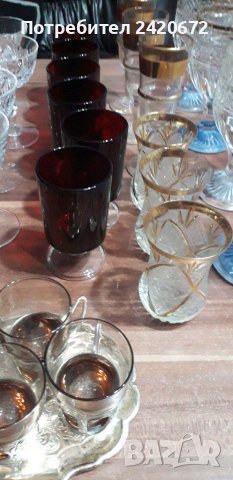 Ретро  чаши,кристал,позлата.мурано, снимка 3 - Чаши - 39909704