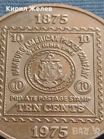 Монета 10 цента Индия КОРАБИ HAPAG -  WESTINDIEN POSTDIENST 30205, снимка 2 - Нумизматика и бонистика - 42697252