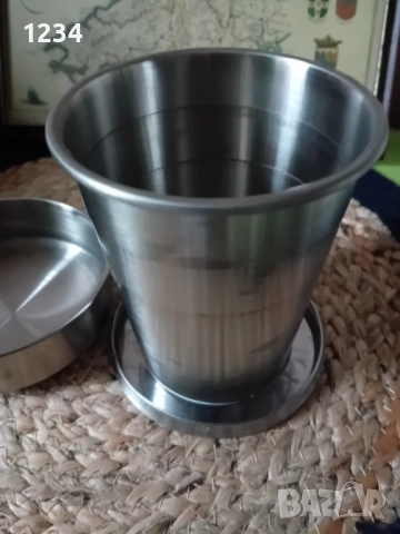 Нова сгъваема чаша алпака  за пикник , снимка 2 - Чаши - 53948964