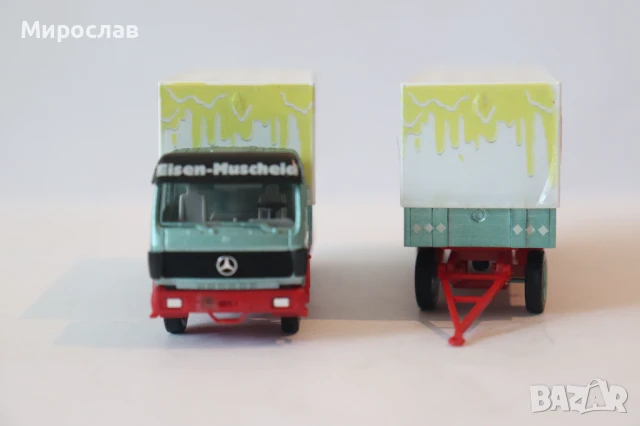 HERPA H0 1/87 MERCEDES BENZ МОДЕЛ КОЛИЧКА КАМИОН TIR, снимка 4 - Колекции - 50558655