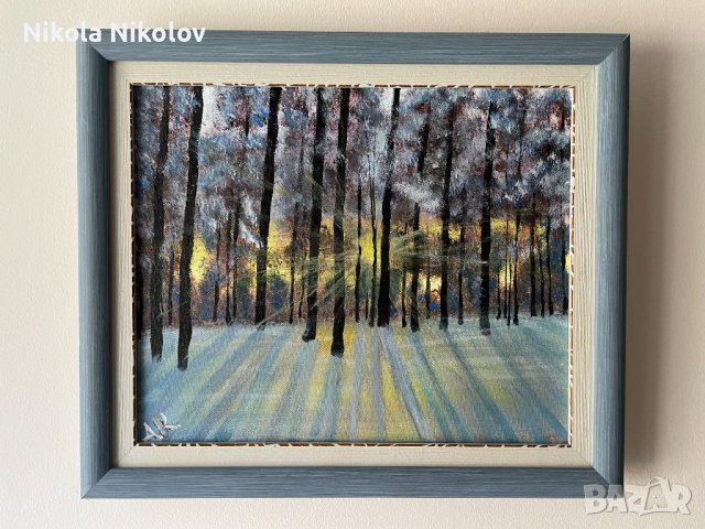 Авторска Картина. Зима в гората