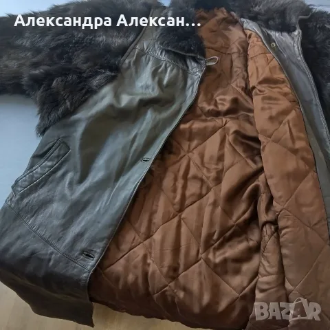 Продавам дълго дамско кожено палто, снимка 3 - Палта, манта - 56414888