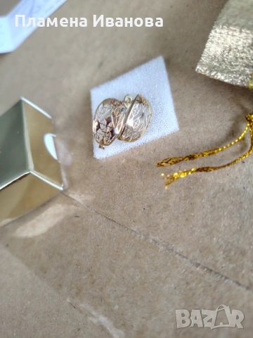 Златни обеци 14к , снимка 3 - Обеци - 54128175