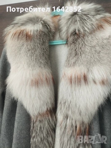 Палто е естествен косъм XL, снимка 4 - Палта, манта - 52940900