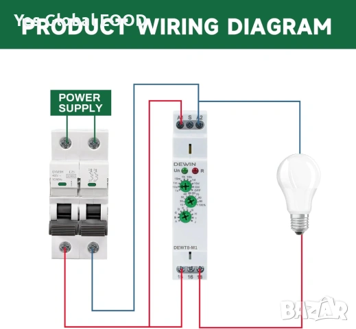 DEWIN многофункционално времереле 230V DIN шина, снимка 7 - Други инструменти - 53247085