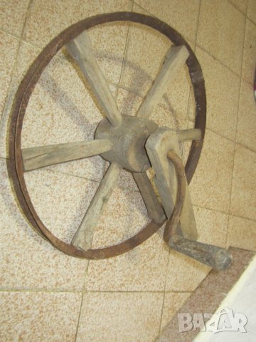 старо колело с ръчка (от чекрък може би), снимка 2 - Антикварни и старинни предмети - 29932348