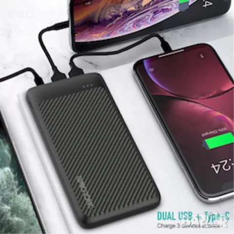 Външна батерия NORDIC Carbon Slim - 10 000 mAh, 18W, PD3, снимка 5 - Външни батерии - 49271720