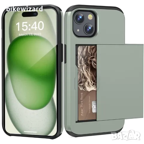 Кейс за iPhone 15 с държач за карти НОВ