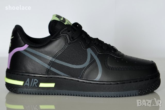 Nike Air Force 1 React Black CD4366-001, снимка 2 - Кецове - 31105195