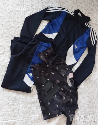 Спортен екип Adidas +тениска, снимка 2 - Детски анцузи и суичери - 47469512