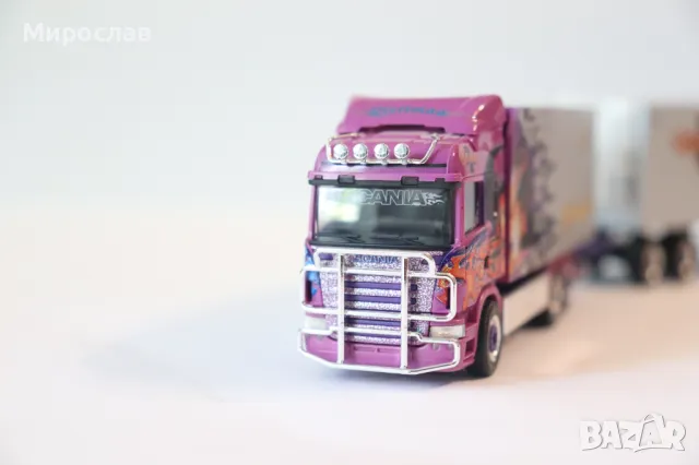 HERPA 1:87 H0 SCANIA АВТОВЛАК КАМИОН ТИР МОДЕЛ КОЛИЧКА, снимка 5 - Колекции - 50152930