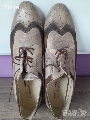 Италиански мъжки кожени обувки Alec Kampinsky Vero cuoio / Елегантни кожени мъжки обувки, снимка 4 - Официални обувки - 37868610