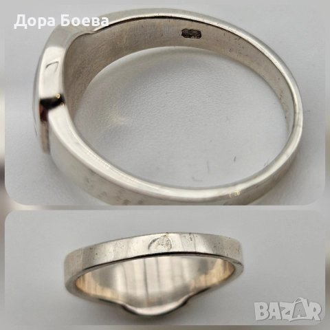 Сребърен пръстен: "Аксис", снимка 5 - Пръстени - 52392362