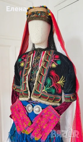 Автентична помашка, родопска носия с пафти, сая, салтамарка, фес, престилка, риза и др