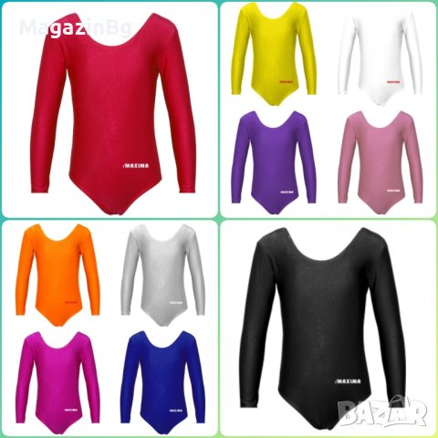 Детско трико с дълъг ръкав, Подходящо за гимнастика, балет и танци Боди triko , снимка 1