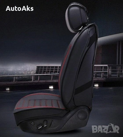 Комплект луксозна тапицерия - черна с червен кант, снимка 6 - Аксесоари и консумативи - 54009762