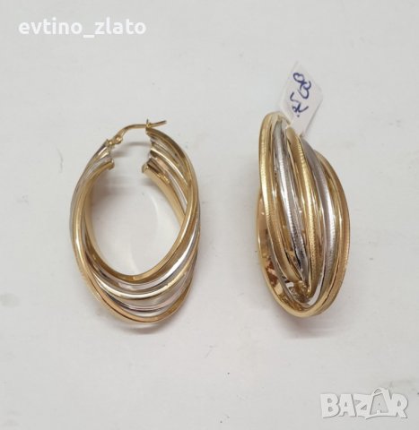 Дамски златни обеци 14к 585пр, снимка 4 - Обеци - 38396783