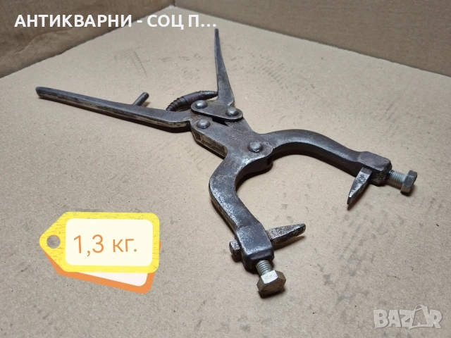 Старинни Ковани Клещи За Рязане На Плочки / 1,3 кг. , снимка 3 - Антикварни и старинни предмети - 52307516