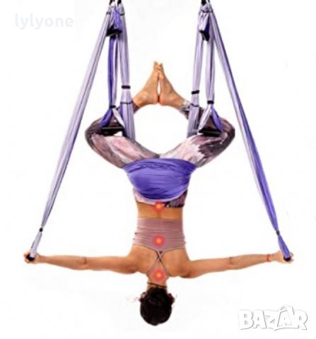 Новa люлка за въздушна йога * Хамак за йога флай * lyly.one * Цветове, снимка 12 - Йога - 23691156