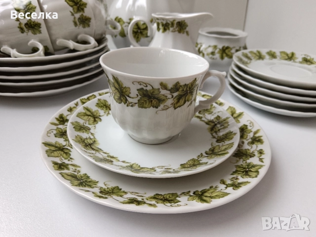 Сервиз за кафе и десерт за 6 човека, Бавария , снимка 2 - Сервизи - 52028864