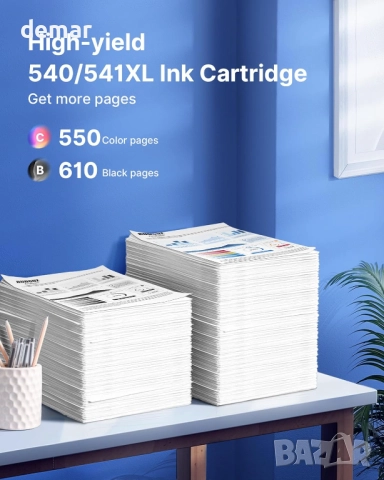 Мастилени касети PG540XL/CL541XL за принтери Canon PIXMA, 2 броя, снимка 3 - Консумативи за принтери - 52973805