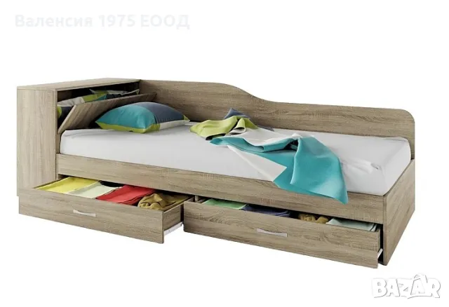 Легло с чекмеджета и ракла Сити 2005 сонома, орех или комбинация бяло/ арвен, снимка 2 - Спални и легла - 18797203