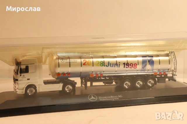 HERPA H0 1/87 MERCEDES ACTROS ЦИСТЕРНА КАМИОН МОДЕЛ, снимка 12 - Колекции - 54030519