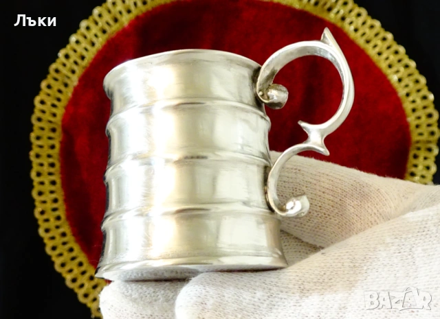 Калаена чаша WMF,красив релеф. , снимка 3 - Антикварни и старинни предмети - 54058776