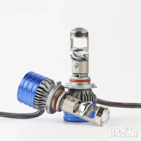 Комплект 2 LED крушки с лупа, H7, 30000 Lm, 12V, 2x55W, 6500К, 87x31мм, снимка 5 - Аксесоари и консумативи - 51102908