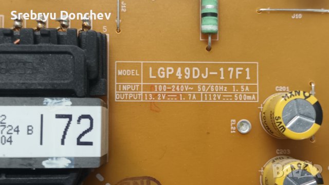 LG 49LJ594V с дефектен екран-EAX67189301(1.5)/EAX67129604(1.0)/6870C-0532B/NC490DUE-AAFX1 , снимка 7 - Части и Платки - 42442428