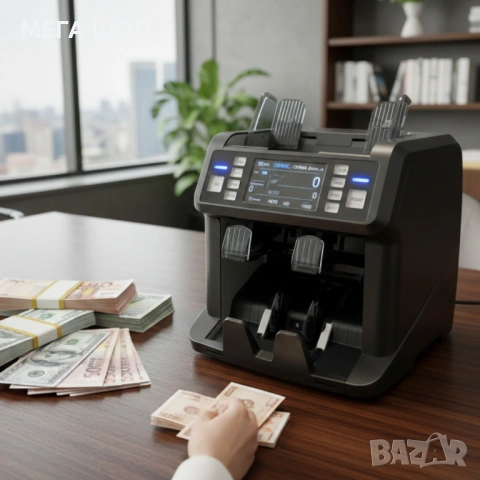 Многовалутна машина за броене на банкноти с детекция за фалшиви банкноти