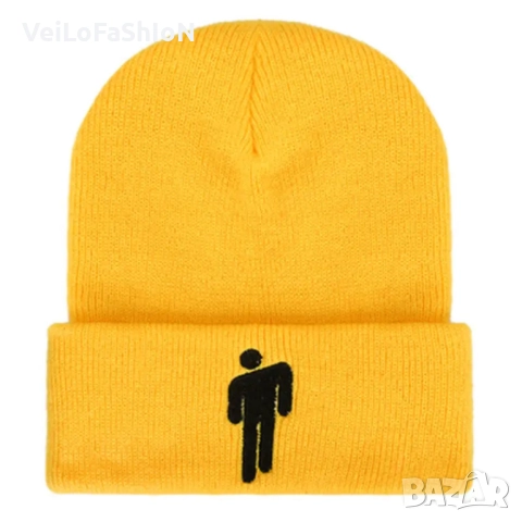 Нова зимна шапка с лого Били Айлиш (Billie Eilish), различни цветове, снимка 7 - Шапки - 46895757