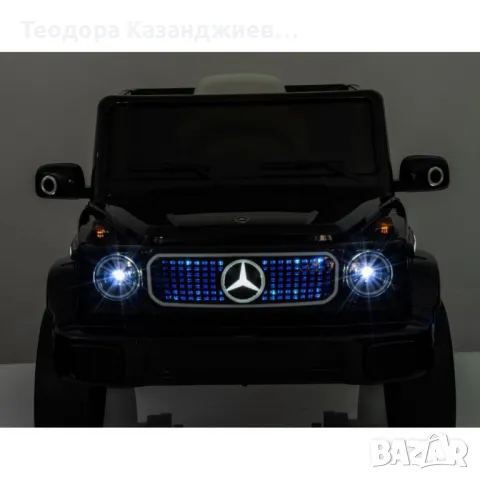 Акумулаторен джип Mercedes EQG Electric G-Class 12V с отварящи се врати меки гуми 4x4, снимка 6 - Коли, камиони, мотори, писти - 48641139