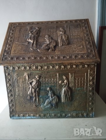 викторианска кутия за дърва и въглища