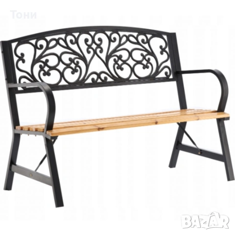 Елегантна градинска пейка GARDEN LINE – здрава болтова конструкция, снимка 4 - Градински мебели, декорация  - 54115601