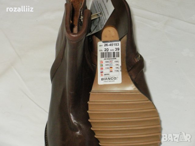 BIANCO дамски нови естествена кожа 39, снимка 7 - Дамски боти - 38303977