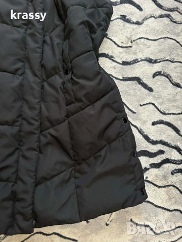 Голям черен дамски елек/грейка с качулка (размер 2ХЛ), снимка 2 - Елеци - 53961359