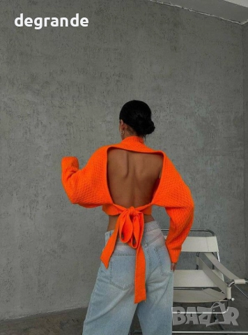 Дамска блуза с гол гръб  С М Л размер  , снимка 4 - Блузи с дълъг ръкав и пуловери - 51790805