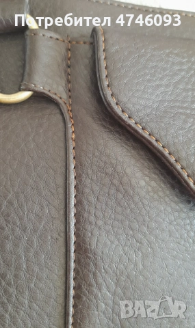 Дамска чанта Marc Picard от естествена кожа – шоколадово кафяво, снимка 5 - Чанти - 53957588