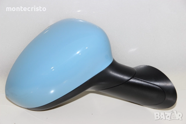 Дясно електрическо огледало Fiat 500 (2007-2017г.) 7 пина температурен датчик Фиат 500 светло синьо, снимка 3 - Части - 51765470