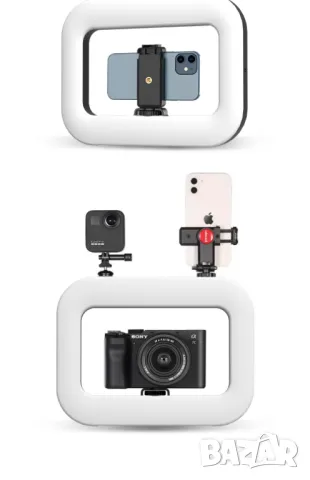 Лампа за заснемане на видео, смартфон, LED, селфи ринг, осветление, стойка, телефон, фото, светлина, снимка 5 - Светкавици, студийно осветление - 49454332