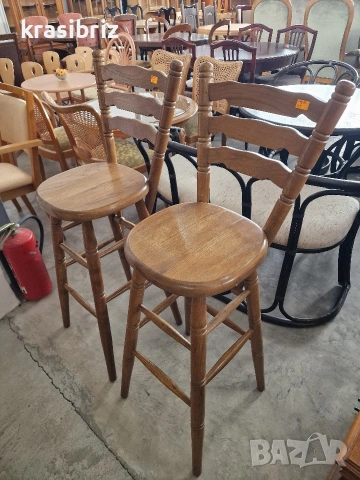 Масивни Бар Столове-2 бр.-внос от Германия!ОБЯВЕНАТА ЦЕНА Е ЗА БРОЙ!