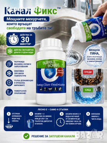Препарат за отпушване на канали КаналФикс (KanalFix) Digital One SP01139, нова революционна Oxygen-b